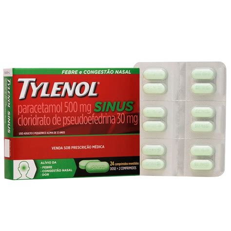 tylenol sinus 1g 60 mg bula